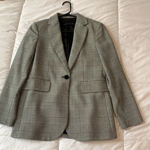 Zara Hoondstooth Plaid Blazer
